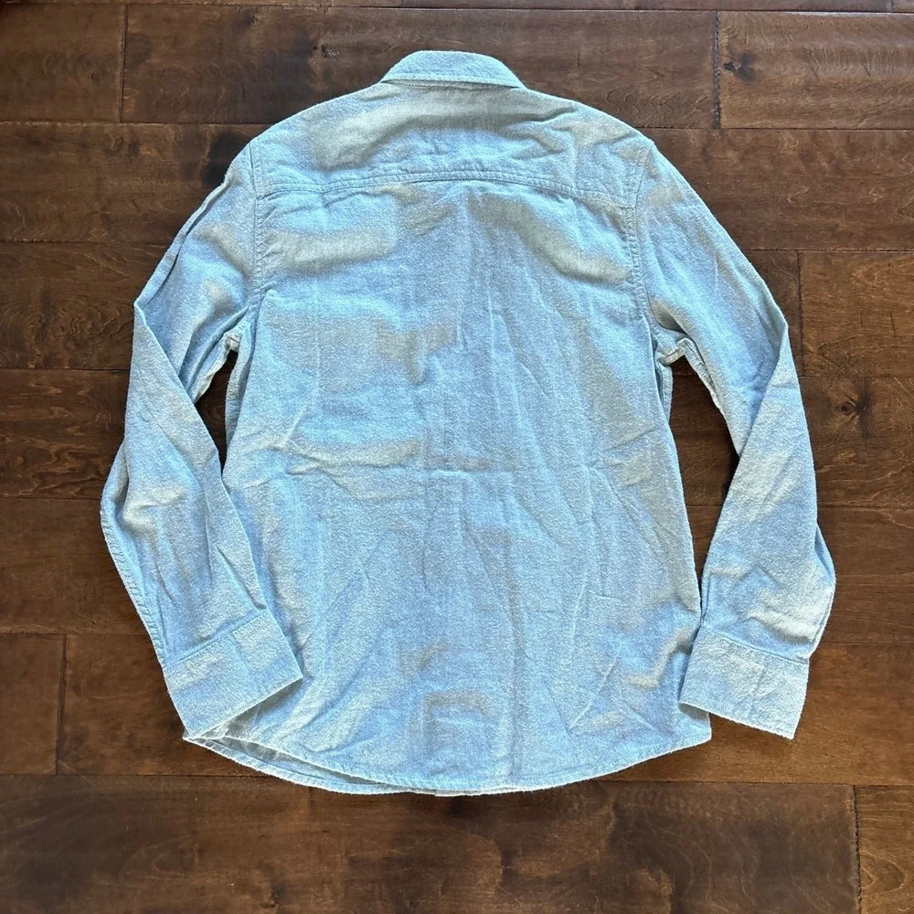 Johnnie B Boy's 13-14‎ Y Button Down Shirt Gray Flannel Collared Preppy